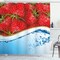 Ambesonne Strawberry Shower Curtain, Close up Realistic Summer Fruit on Water Image, Cloth Fabric Bathroom Decor Set with Hooks, 69" W x 70" L, Pale Blue Dark Coral
